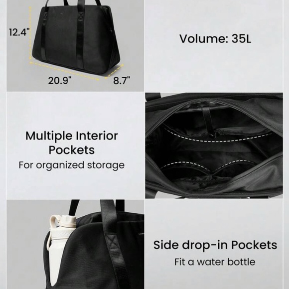 BLACK DUFFLE BAG - Picture 3 of 5